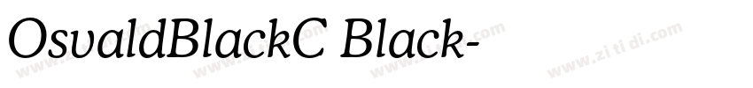 OsvaldBlackC Black字体转换